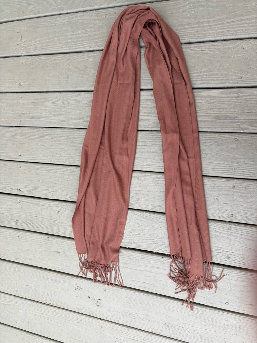 NWOT Lightweight Women’s Camel Color Fringe Scarf/Shawl, Size: 70” x 20”